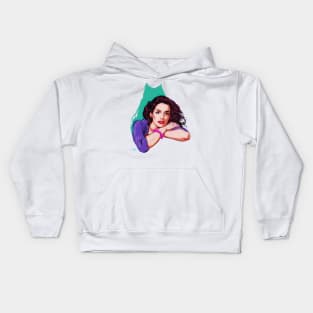 Anne Hathaway - An illustration by Paul Cemmick Kids Hoodie